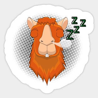 Sleeping Llama Art Sticker